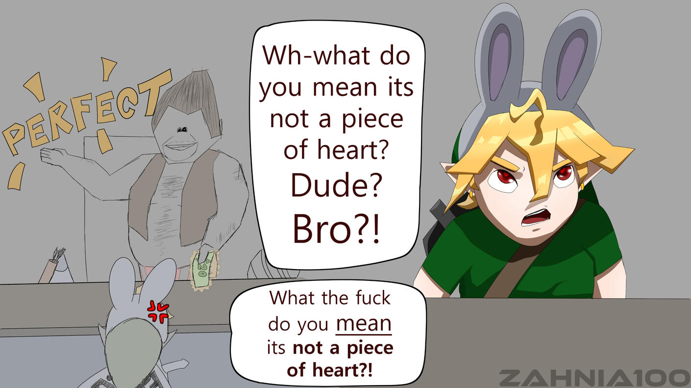 Orpheus is mad that getting a perfect did not get a piece of heart in Zelda